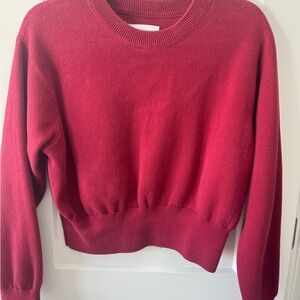 Aerie Vibrant Red Crew Neck Sweater